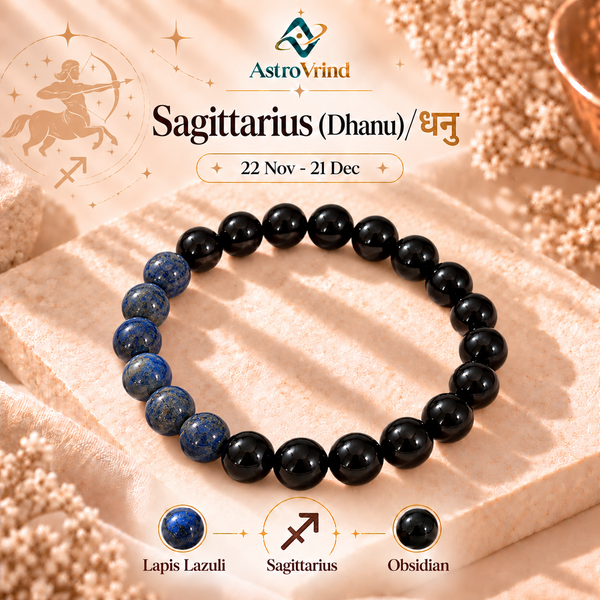 Sagittarius (Dhanu Rashi) Zodiac Bracelet — Authentic Vedic Specimen (01-hero.png)