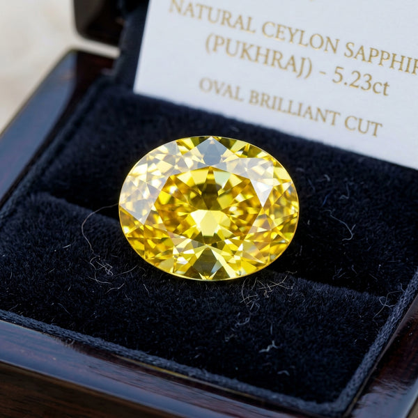 Natural Ceylon Yellow Sapphire (Pukhraj) — Certified 4.50 Carat — Premium Authentic Specimen