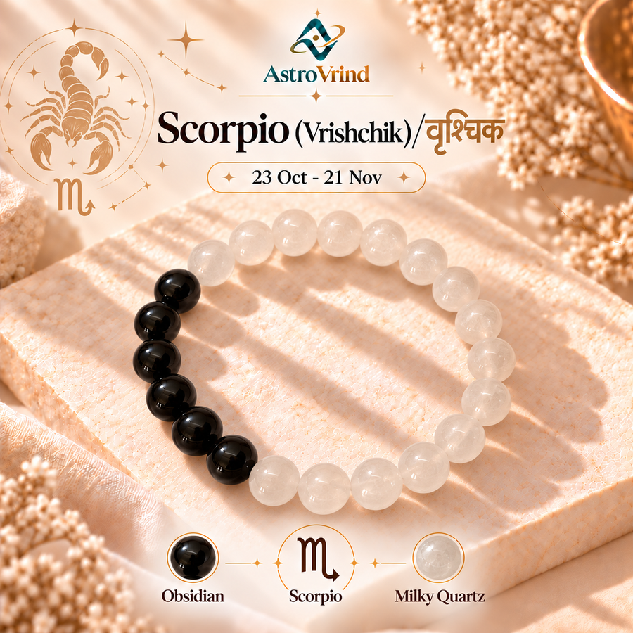 Scorpio (Vrishchik Rashi) Zodiac Bracelet — Authentic Vedic Specimen (01-hero.png)